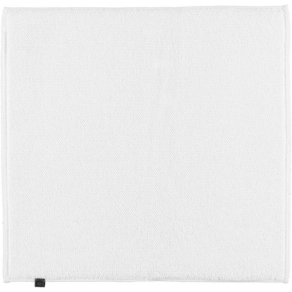 Weißer Badteppich im Loop-Design von Cawö. Der Teppich misst 60 x 60 cm und ist für Badezimmer geeignet. Er bietet eine sanfte Oberfläche und ist pflegeleicht.