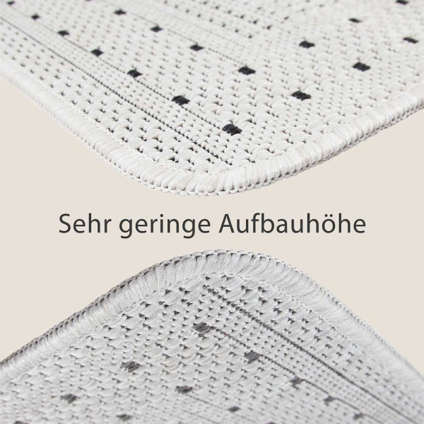 Küchenläufer Bordüre Silber