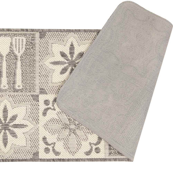 Küchenläufer Kacheln Grau