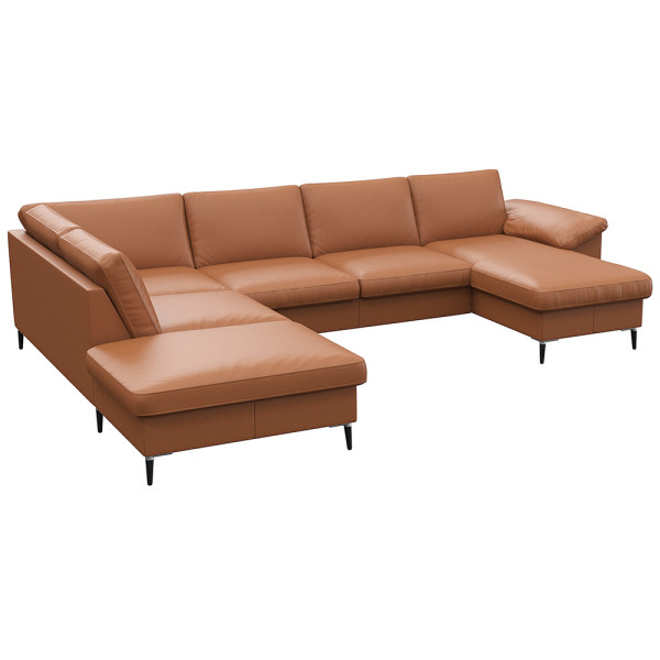 Gemütliches Ecksofa in einem gedeckten Grünton mit breiten Armlehnen. Das Sofa bietet viel Platz und ist ideal für entspannte Stunden im Wohnzimmer.