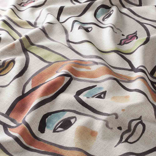 Vorhangstoff Stay Forever 1738, Carlucci, blickdicht, bunt