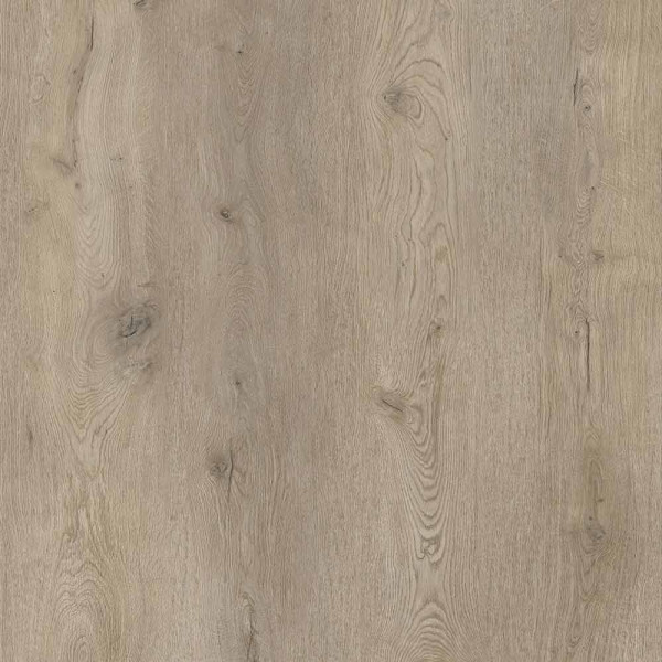 Grau-brauner Vinylboden mit Holzoptik und sichtbaren Holzmaserungen. Die Oberfläche zeigt feine Strukturen und eine natürliche Farbvariation. Ideal für moderne Inneneinrichtungen.