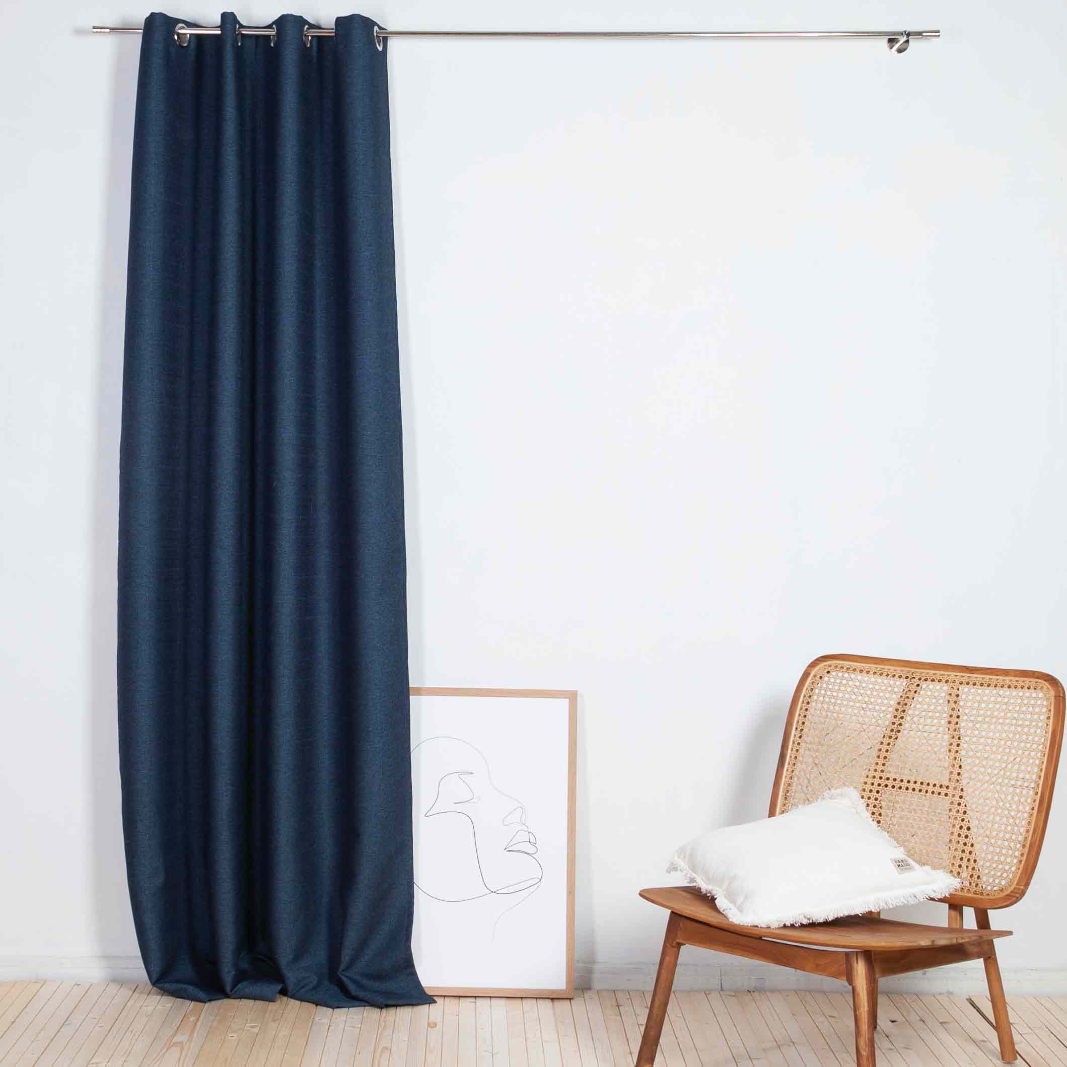 Vorhang STRUKTUR blau | Knutzen Wohnen