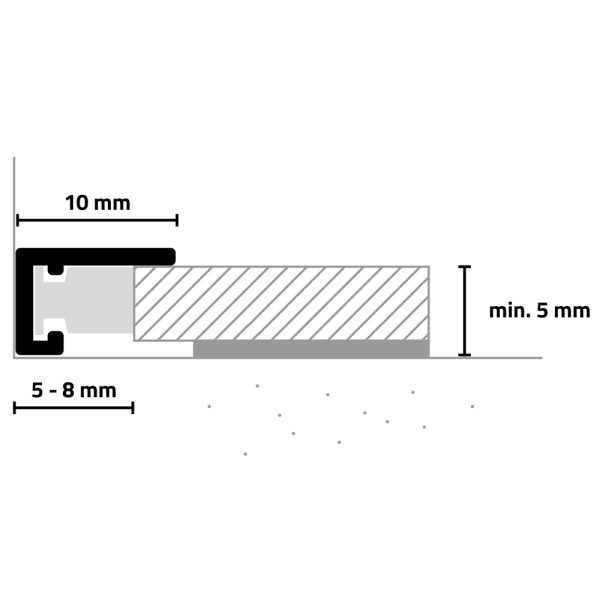 Minileiste Abschlussprofil AL 10X5