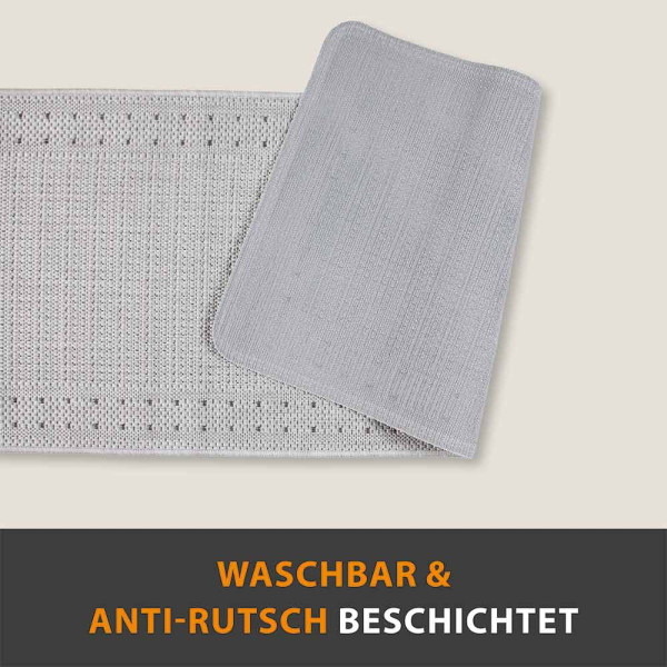 Küchenläufer Bordüre Silber