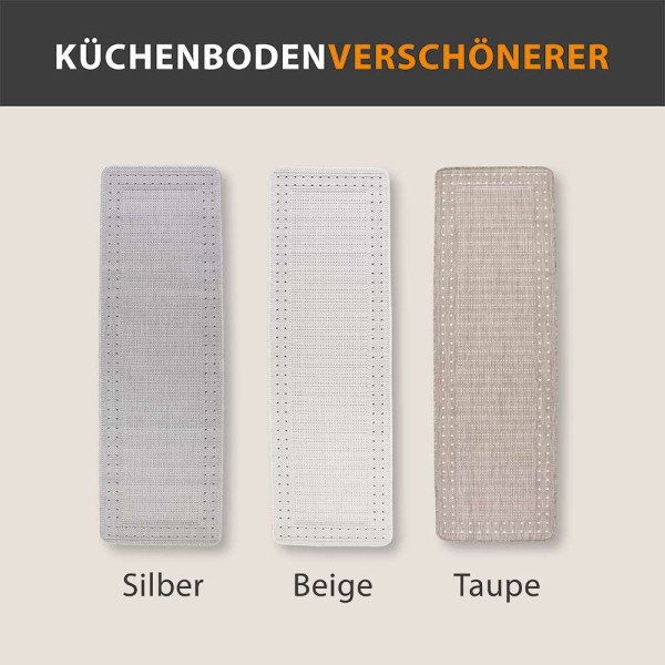Küchenläufer Bordüre Silber