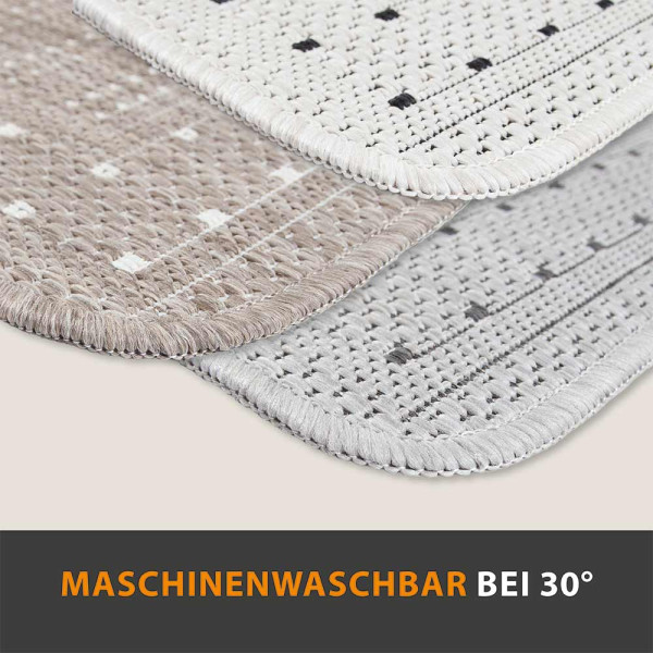 Küchenläufer Bordüre Silber