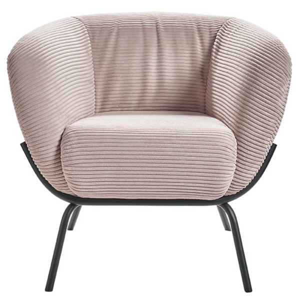 Cordsessel, Knutzen Wohnen, Dance, taupe, 74x79 cm