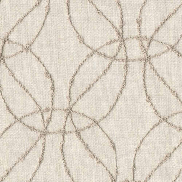 Rasch Vorhangstoff Mandala 842, halbtransparent, Mandala-Design beige, Meterware