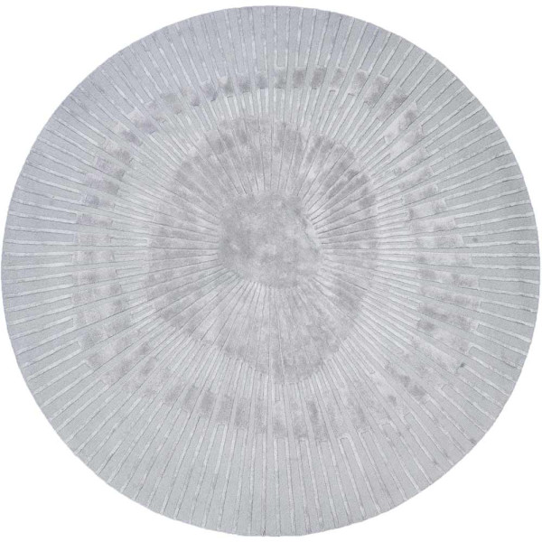 Designer-Teppich Radius, Knutzen Wohnen, hellgrau, rund, 250cm Durchmesser