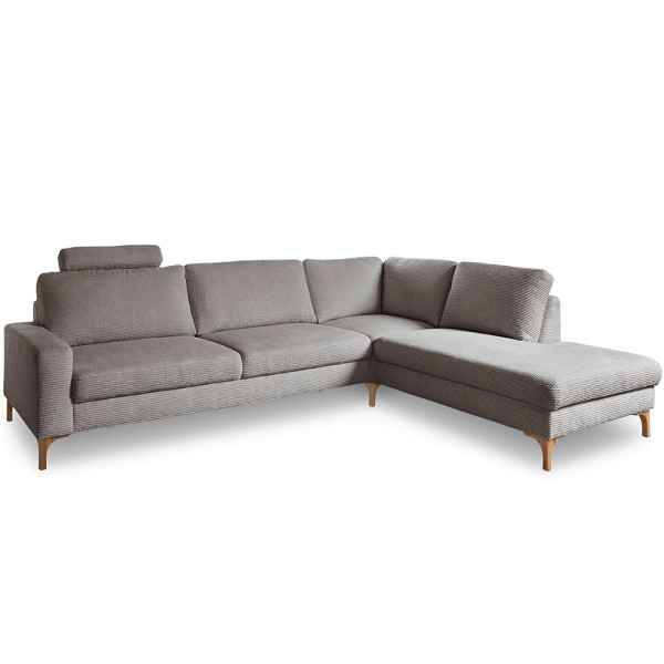Cord-Ecksofa, Knutzen Wohnen, Coast, grau