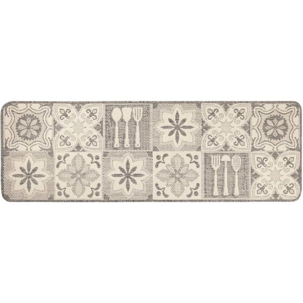 Küchenläufer Kacheln Grau