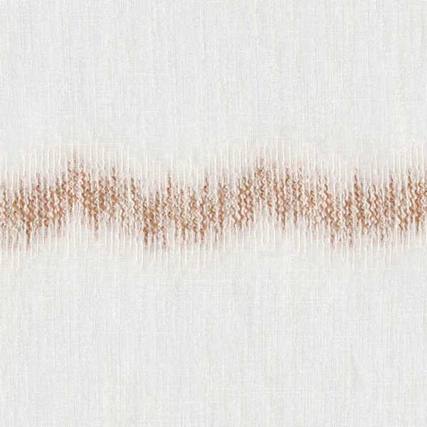 Rasch Vorhangstoff Santany 841, halbtransparent, braune Wellen, Meterware