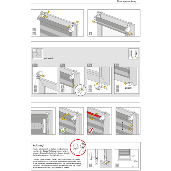 EasyFix Doppelrollo WAVE, Lichtschutz