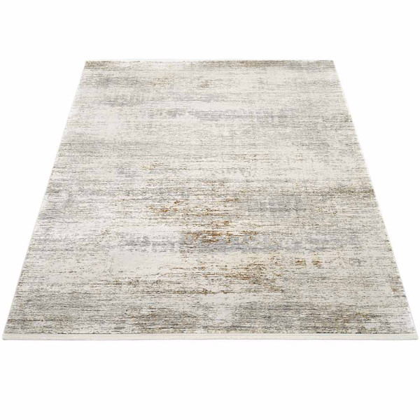 Moderner Teppich in creme-grau mit 3D-Effekt. Der Teppich hat verschiedene Größenoptionen von 80 x 150 cm bis 240 x 340 cm. Er kostet 760,00 € inkl. MwSt.