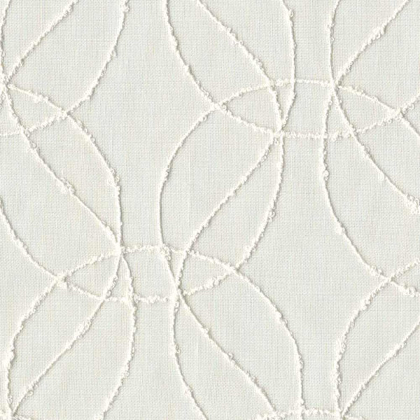 Rasch Vorhangstoff Mandala 842, halbtransparent, Mandala-Design weiß, Meterware