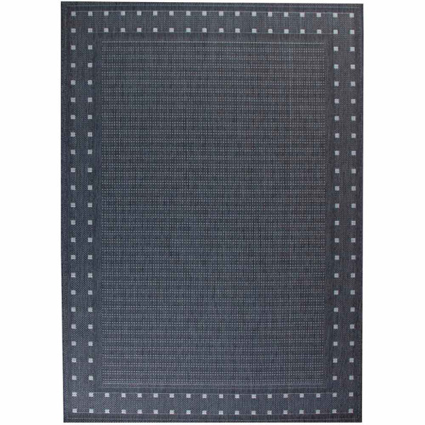 Teppich Palma, Flachgewebe, 160 x 220 cm, Anthrazit, Knutzen Wohnen