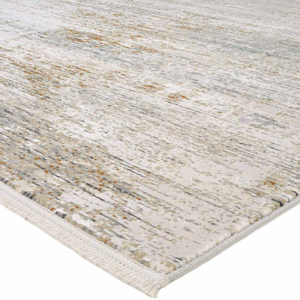 Moderner Teppich in creme-grau mit 3D-Effekt. Der Teppich hat verschiedene Größenoptionen von 80 x 150 cm bis 240 x 340 cm. Er kostet 760,00 € inkl. MwSt.