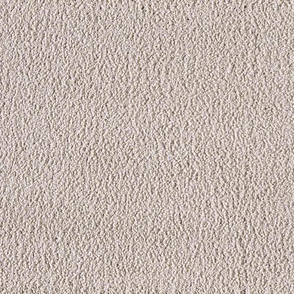 Hellbeige Teppichboden mit einer texturierten Oberfläche zeigt eine gleichmäßige, strukturiert wirkende Musterung. Der Teppichboden wird als Langlebig und stilvoll beschrieben.