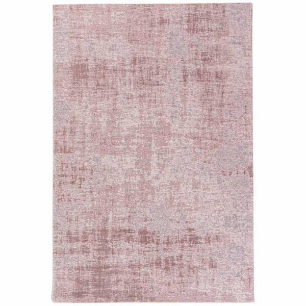 Moderner Teppich in Rosa mit einem dezenten gemusterten Design. Der Teppich liegt flach und zeigt eine ansprechende Textur, die für verschiedene Einrichtungsstile geeignet ist.