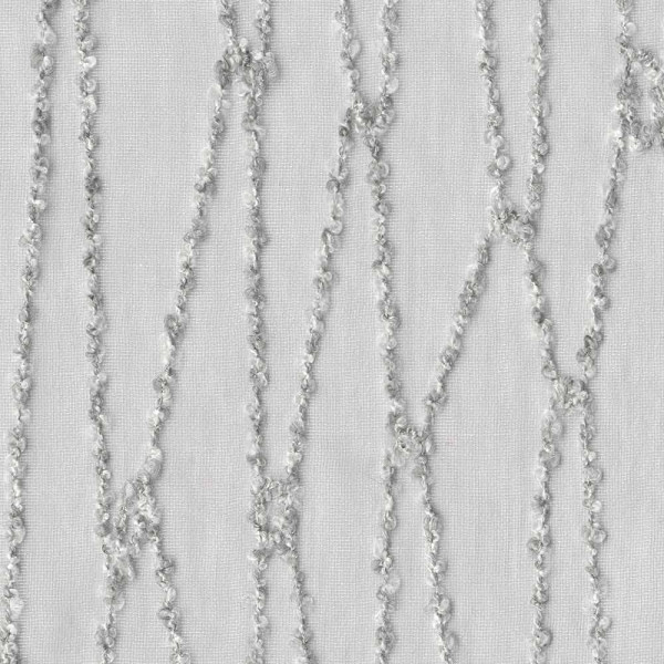 Rasch Vorhangstoff Estelle 843, halbtransparent, graues Rautenmuster, Meterware