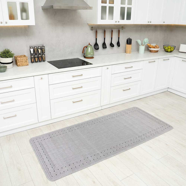 Küchenläufer Bordüre Silber