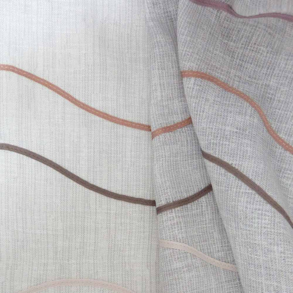 Rasch Vorhangstoff Drive 839, halbtransparent, hellgrau-braun, Meterware