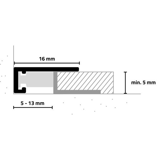 Minileiste Abschlussprofil AL 16X5