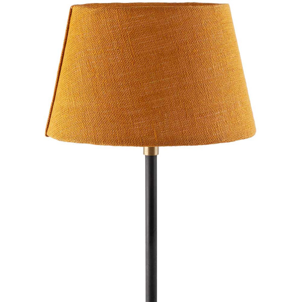 Ovaler Lampenschirm aus reinem Leinen in Curryfarbe mit einem Durchmesser von 29 cm. Er ist sofort versandfertig und kostet 7,99 € inkl. MwSt.