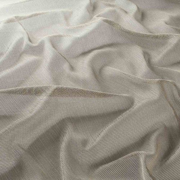 JAB Vorhangstoff Sato 6121, halbtransparent, strukturiert, braun, Meterware