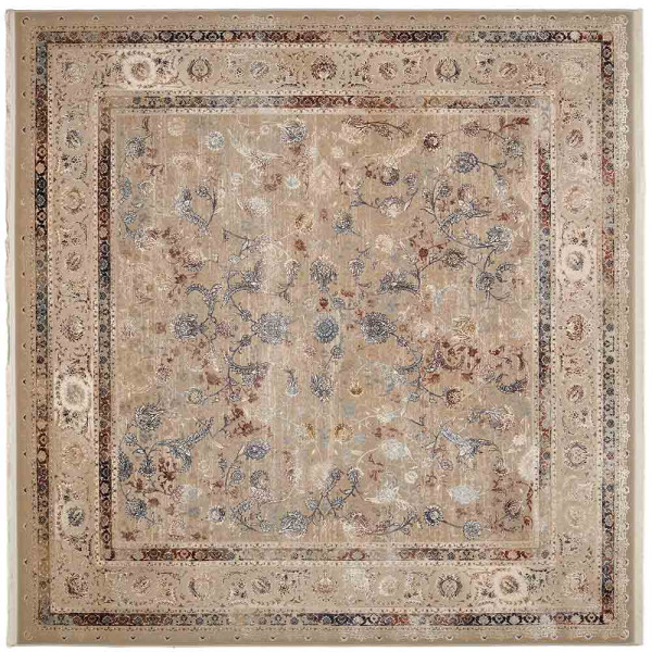 Designer-Teppich Mystic Limited, natur-multicolor, 200x200cm, Knutzen Wohnen