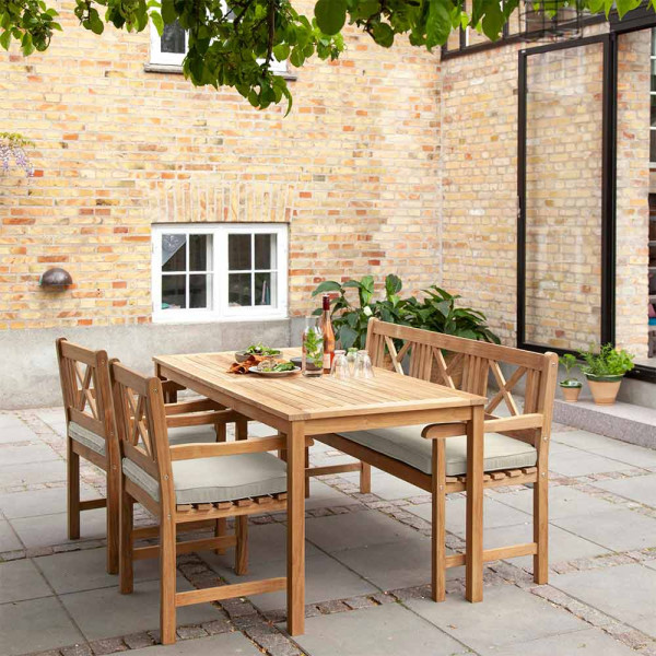 Outdoormöbel-Set Sofiero, 4-teilig, Holz, Natur, Knutzen Wohnen