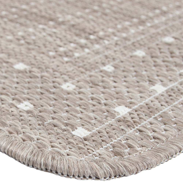 Küchenläufer Bordüre Taupe