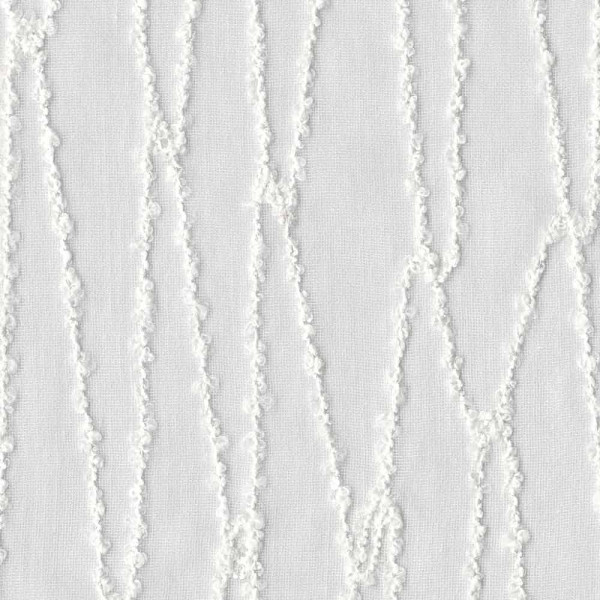 Rasch Vorhangstoff Estelle 843, halbtransparent, weißes Rautenmuster, Meterware