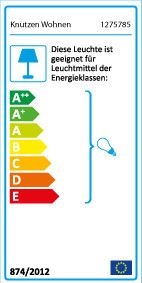Ovaler Leuchtenfuß aus grauem Material mit einer Öffnung in der Mitte. Der Sockel steht stabil auf einer quadratischen Basis. Das Kabel ist sichtbar und angeschlossen.