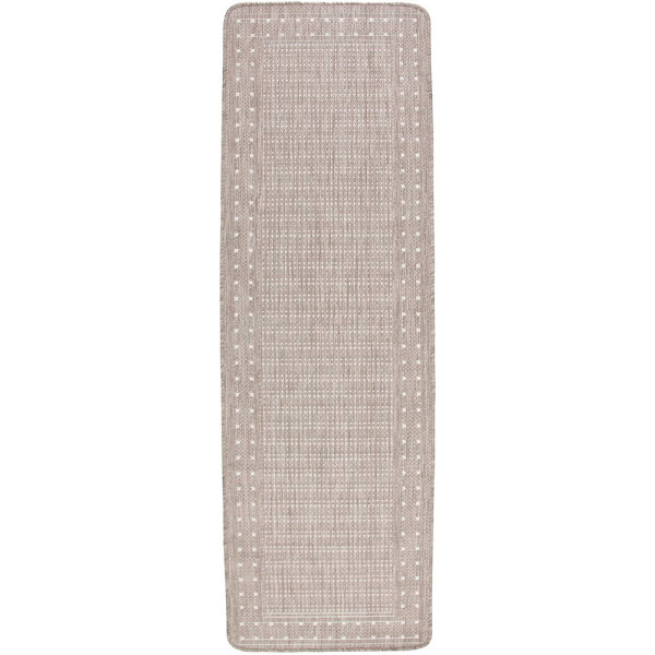 Küchenläufer Bordüre Taupe