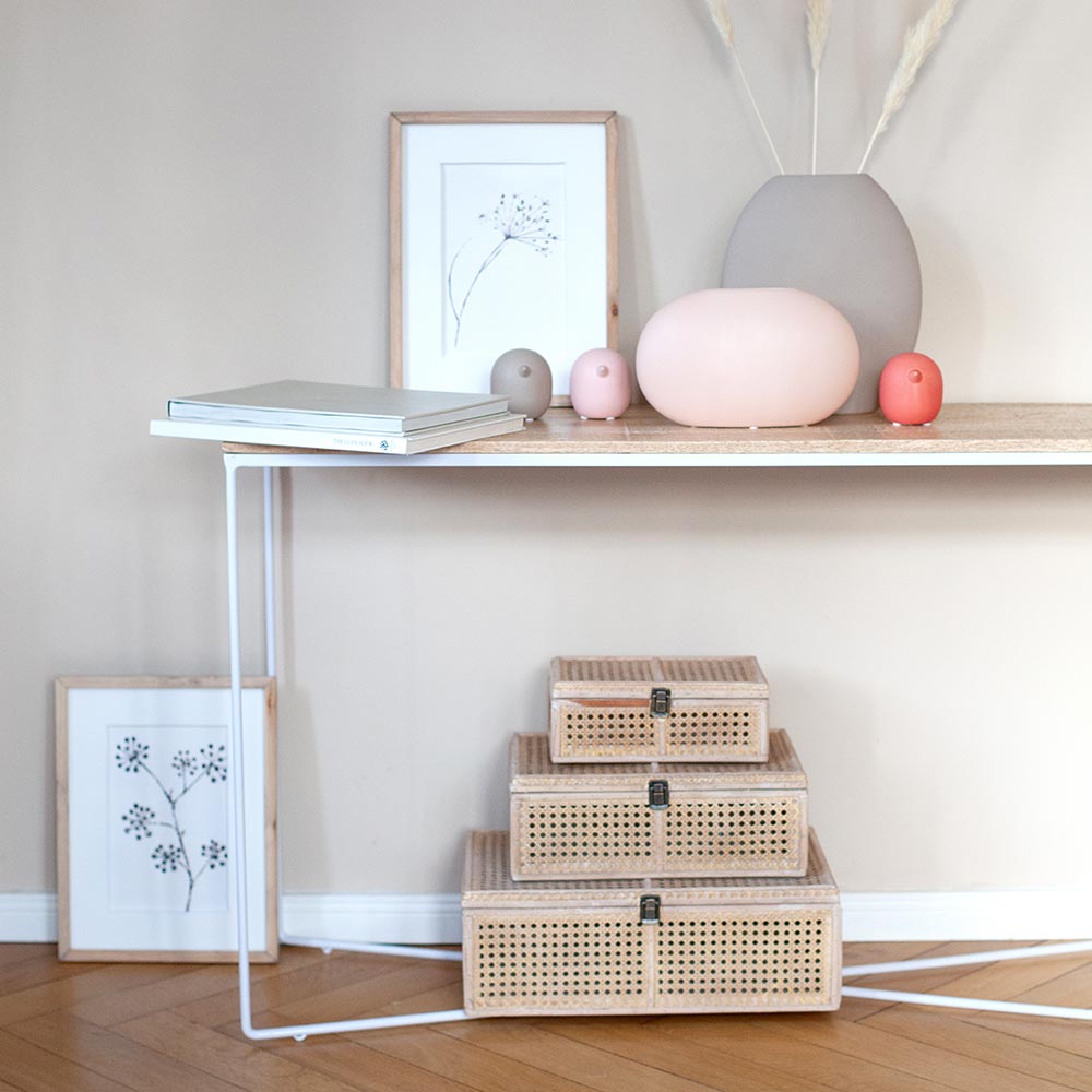 Rattanbox weiß 25 x 13,5 cm | Knutzen Wohnen