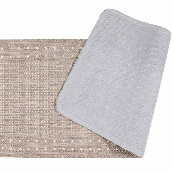 Küchenläufer Bordüre Taupe