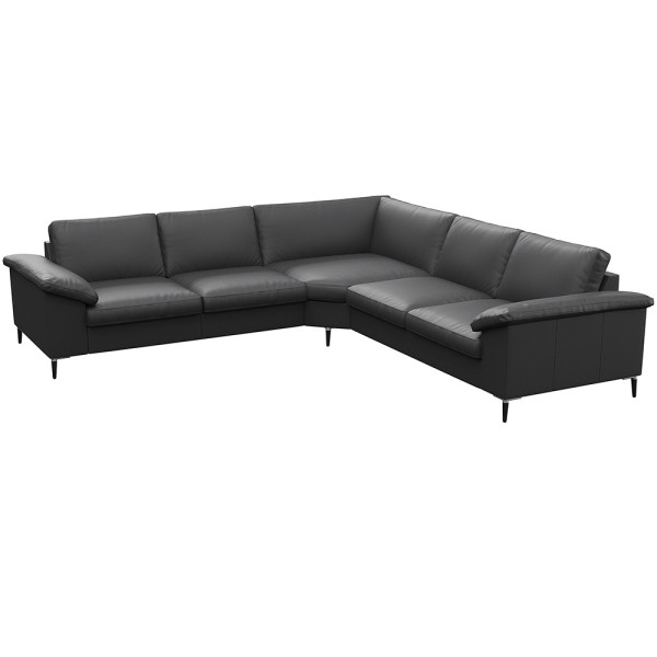 Braunes Ecksofa FIORE steht in einem modernen Design. Es bietet Platz zum Sitzen und Entspannen. Die Ausstattung umfasst weiche Kissen für zusätzlichen Komfort.