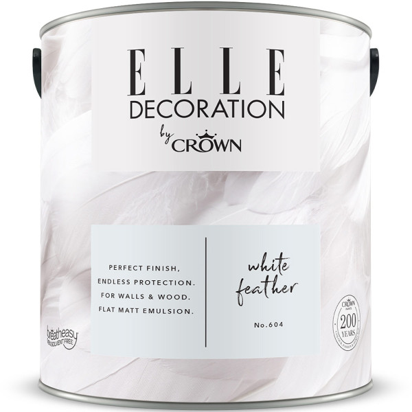 ELLE Decoration Matt 2,500L, Wandfarbe, Brand IQ, white feather