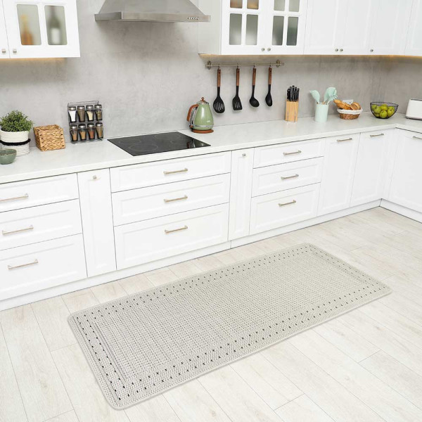 Küchenläufer Bordüre Beige