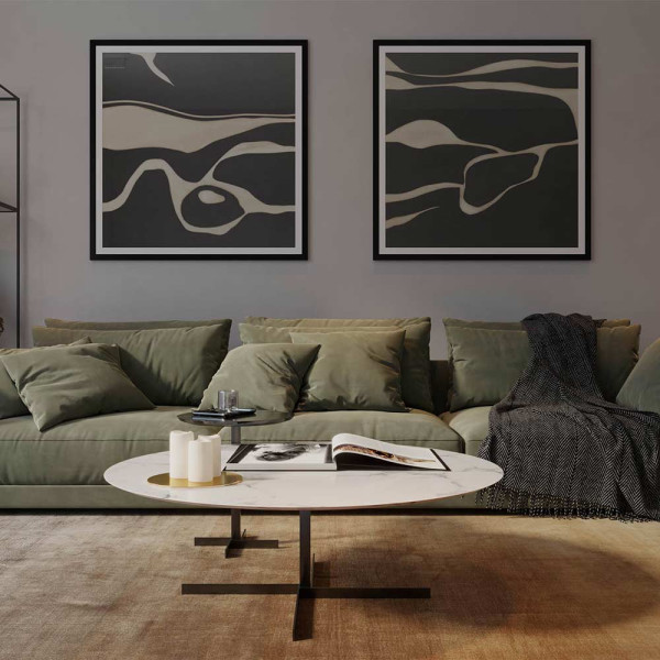 Moderner Kurzflorteppich mit einem sanften Farbverlauf von Schwarz über Braun bis Beige. Der Teppich hat eine glatte Oberfläche und eignet sich ideal für stilvolle Raumgestaltungen.