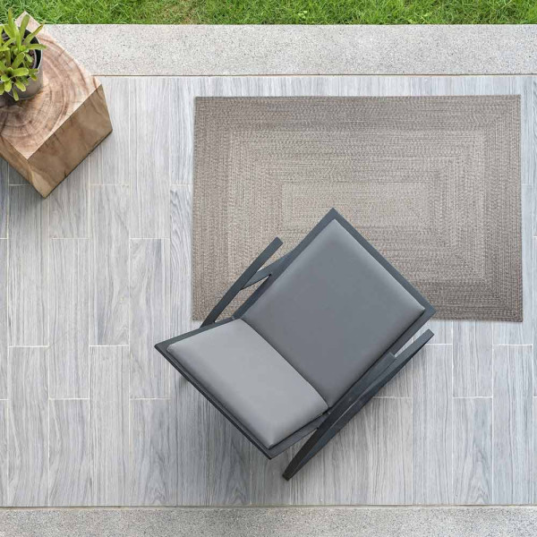 Teppich Outdoor Silber