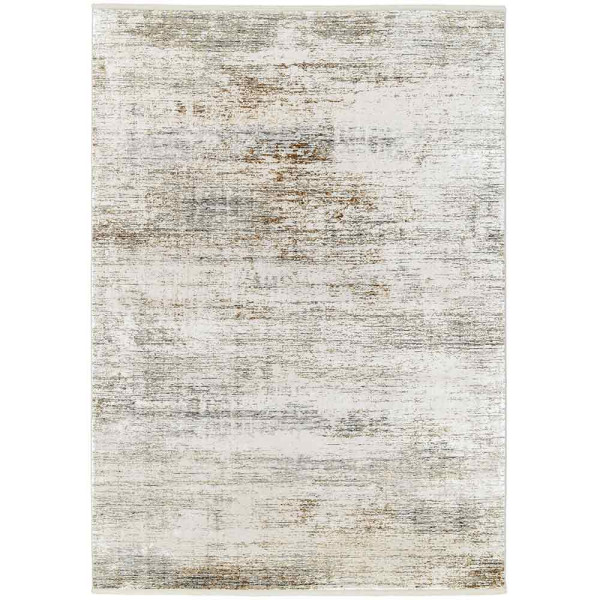 Moderner Teppich in creme-grau mit 3D-Effekt. Der Teppich hat verschiedene Größenoptionen von 80 x 150 cm bis 240 x 340 cm. Er kostet 760,00 € inkl. MwSt.