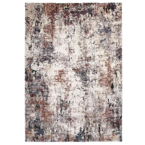 Designer-Teppich Ember, Knutzen Wohnen, creme-rot-blau, 160 x 230 cm