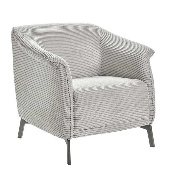 Cordsessel, Knutzen Wohnen, Lou, grau, 83x78 cm