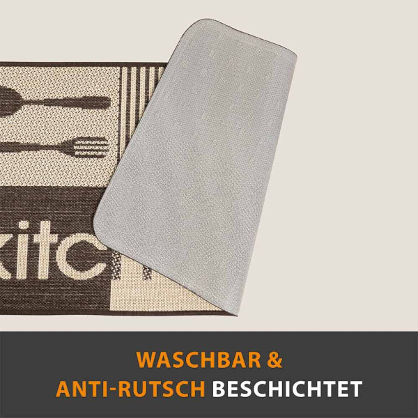 Küchenläufer Kacheln Grau